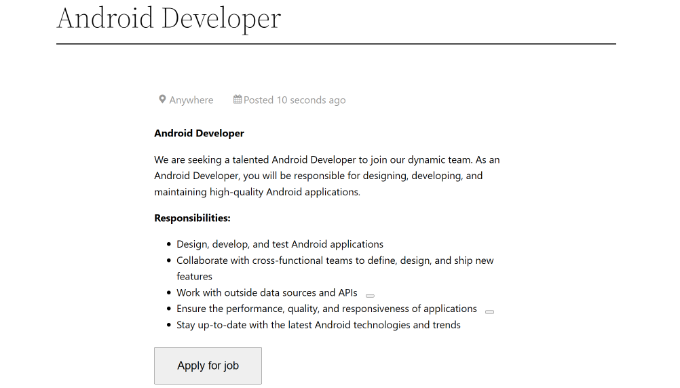 View demo job listing View demo job listing