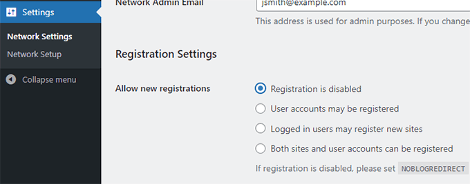 Allowing user and site registration on a WordPress multisite Allowing user and site registration on a WordPress multisite