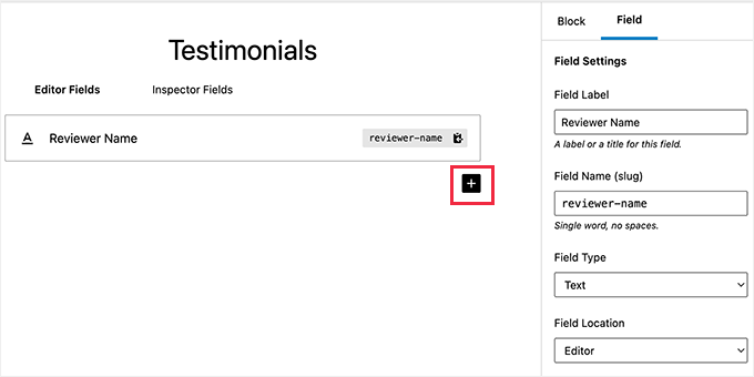 Add block field Add block field