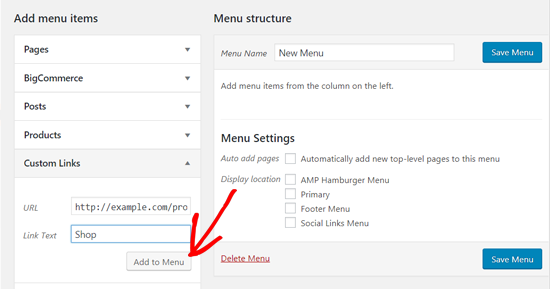 Add a Custom Link to WordPress Menu Add a Custom Link to WordPress Menu