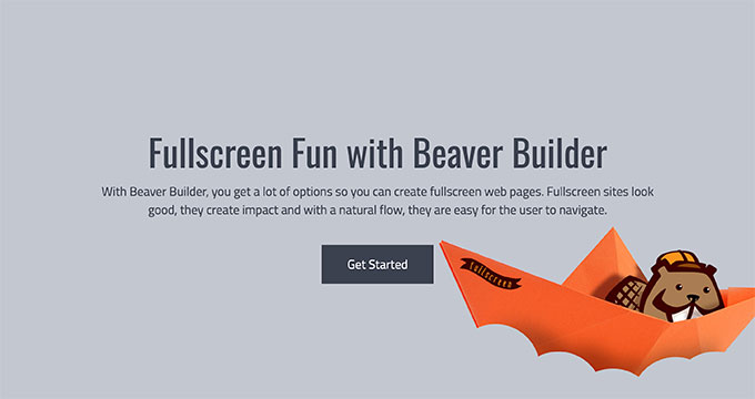 Beaver Builder Schermo Intero