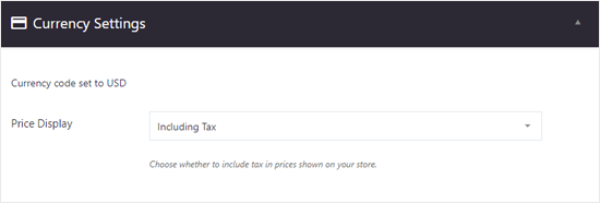 BigCommerce for WordPress Currency Settings BigCommerce for WordPress Currency Settings