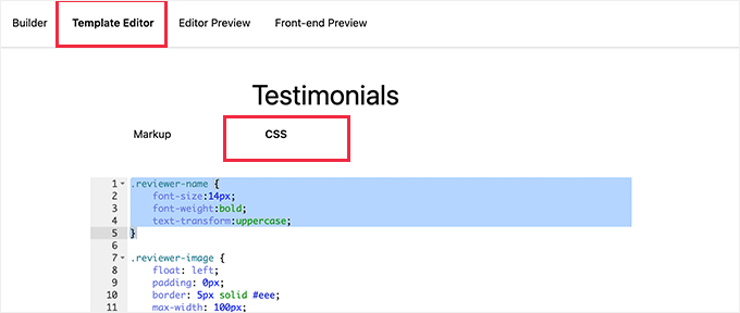 Enter your block template CSS Enter your block template CSS