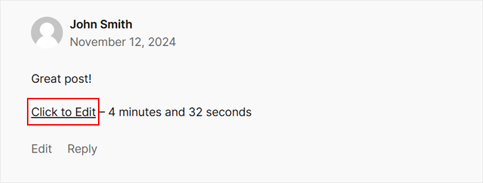 Editando um comentário existente do WordPress