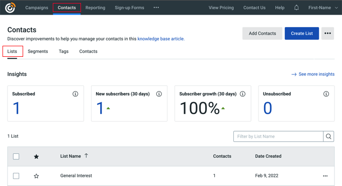 Creating an email newsletter 