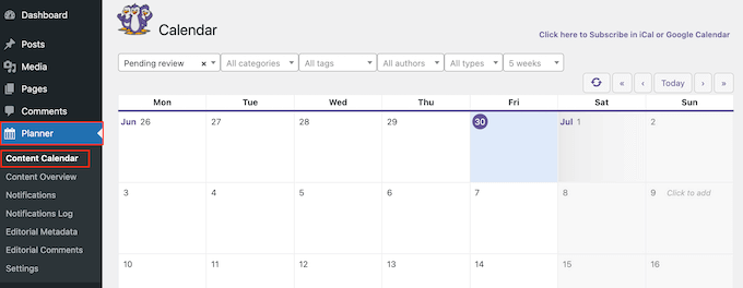 Creating a content calendar for a WordPress blog Creating a content calendar for a WordPress blog