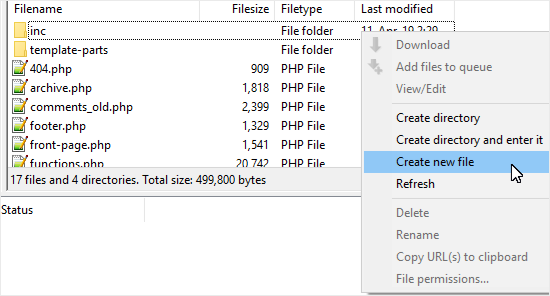 Create a new comments file Create a new comments file