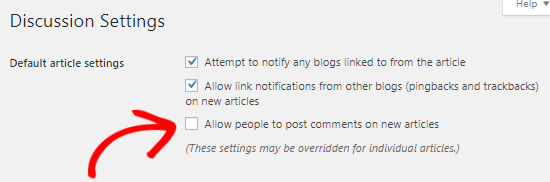 Disable comments on future posts Disable comments on future posts