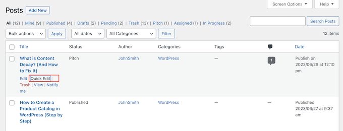 Improving the editorial workflow by changing the post status Improving the editorial workflow by changing the post status