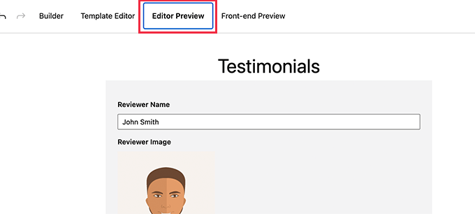 Editor preview Editor preview