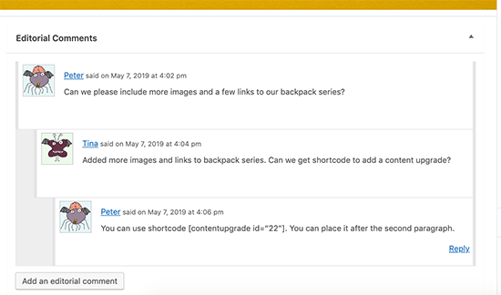 Adding editorial comments to posts in WordPress Adding editorial comments to posts in WordPress