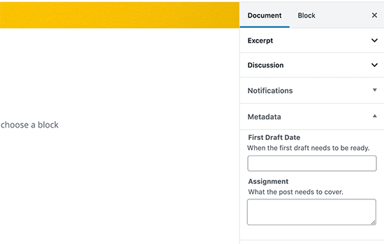 Editorial metadata Editorial metadata