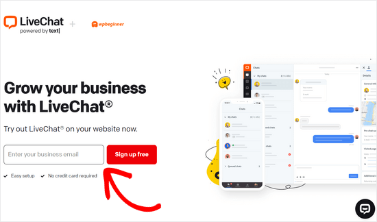 Inscrivez-vous gratuitement sur Live Chat
