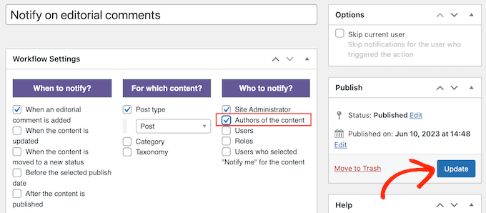 Notifying authors on a multi-author WordPress blog Notifying authors on a multi-author WordPress blog