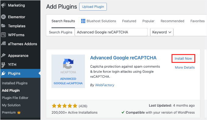 Installation d'Advanced Google reCAPTCHA Installation d'Advanced Google reCAPTCHA