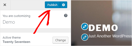 Publish WordPress Customizer settings Publish WordPress Customizer settings
