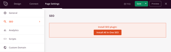 Setări pagină SEO SeedProd Setări pagină SEO SeedProd
