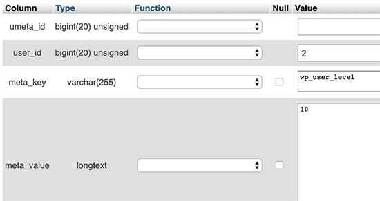 Adding the user level meta field Adding the user level meta field