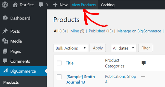 View BigCommerce Products in WordPress View BigCommerce Products in WordPress