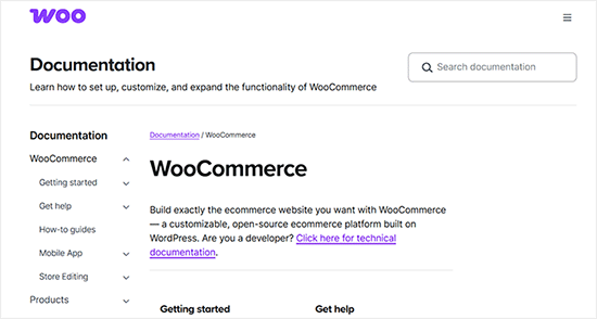 WooCommerce documentation