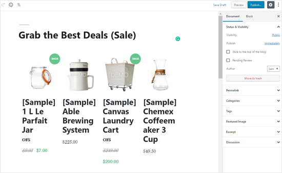 BigCommerce Products List in WordPress Post BigCommerce Products List in WordPress Post