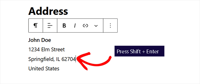Add single line spacing