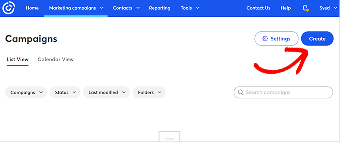Create email blast campaign Create email blast campaign