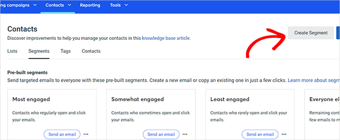 Create segment Create segment