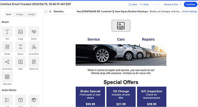 Edit email body Edit email body