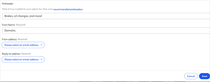 Other email settings Other email settings