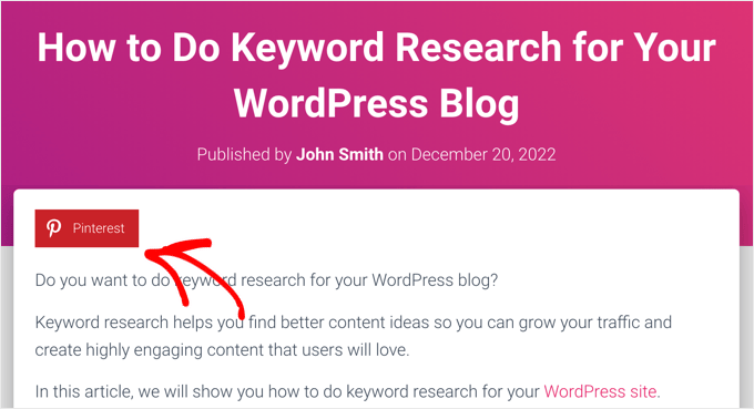 An example of a 'Pin It' Pinterest sharing button An example of a 'Pin It' Pinterest sharing button