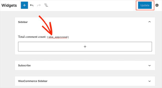 Creating a total comment count widget Creating a total comment count widget