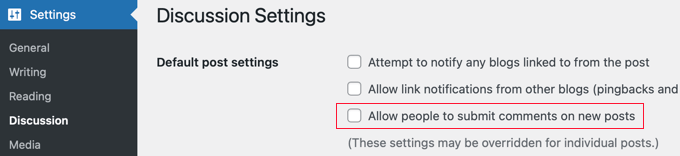 spamtipsdisablecomments Dezactivați comentariile la toate postările noi