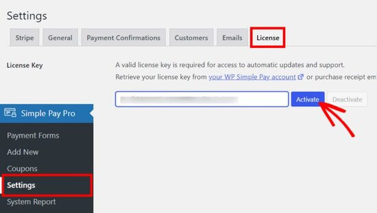 wp-simple-pay-license Add your WP Simple Pay license key