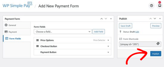 wp-simple-pay-publish Publish your WP Simple Pay donation form