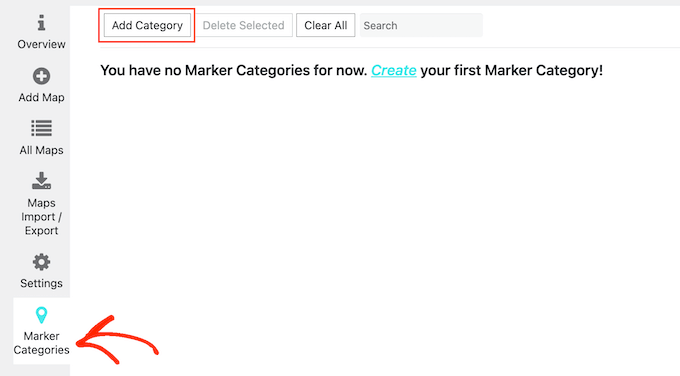 Adding marker categories in WordPress Adding marker categories in WordPress