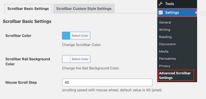 The Advanced Scrollbar WordPress plugin The Advanced Scrollbar WordPress plugin