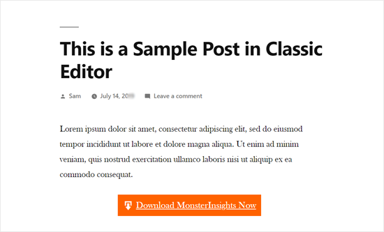 Button Preview - Built in Classic Editor Button Preview - Built in Classic Editor
