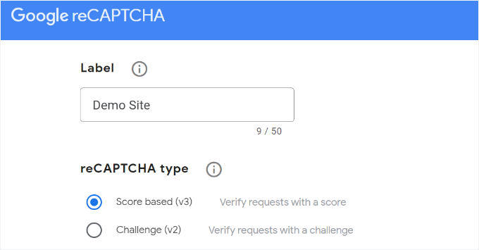 Select v3 captcha version Select v3 captcha version