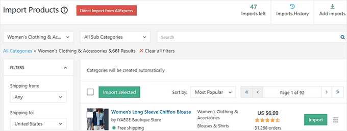 Import products from AliExpress with AliDropship Import products from AliExpress with AliDropship
