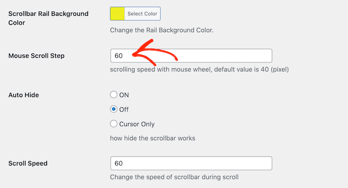 Changing the scrollbar speed in WordPress Changing the scrollbar speed in WordPress