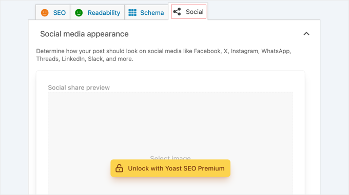 Yoast Social Media Appearance