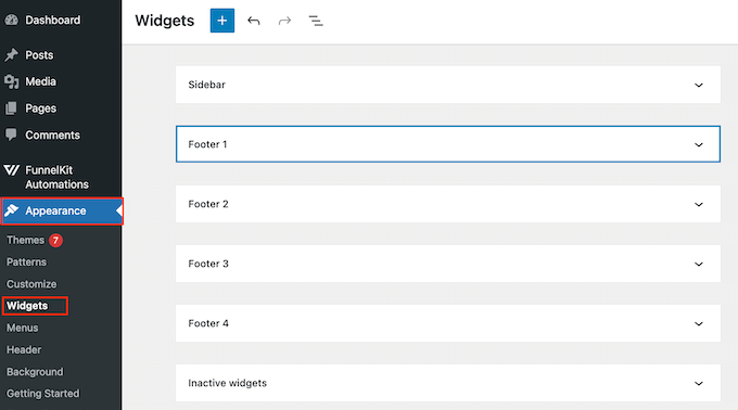 Adding links to your website's footer Adding links to your website's footer