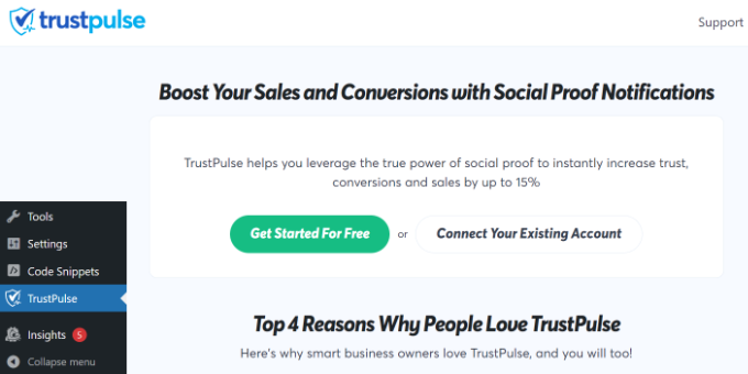 Conectați TrustPulse cu site-ul dvs.