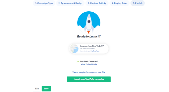 Lansați campania TrustPulse