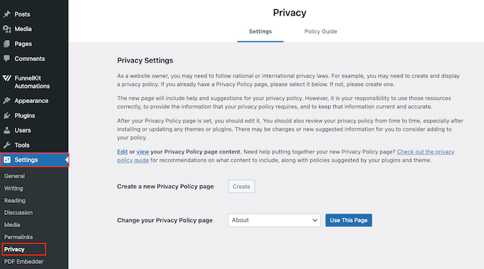 privacy-policy-generator Generating a privacy policy for your WordPress blog or website