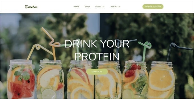 SeedProd's Juice Bar theme kit