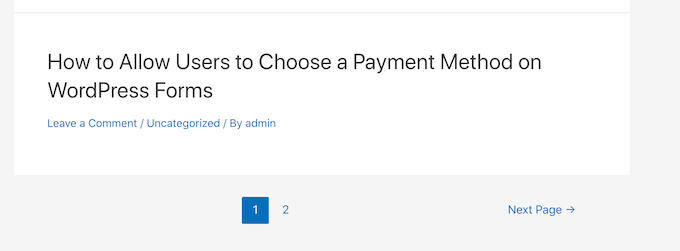 Paginarea pe un site WordPress Paginarea pe un site WordPress