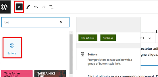 Add button block Add button block