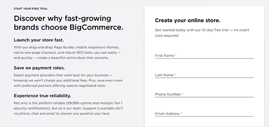 Sign up for BigCommerce account Sign up for BigCommerce account